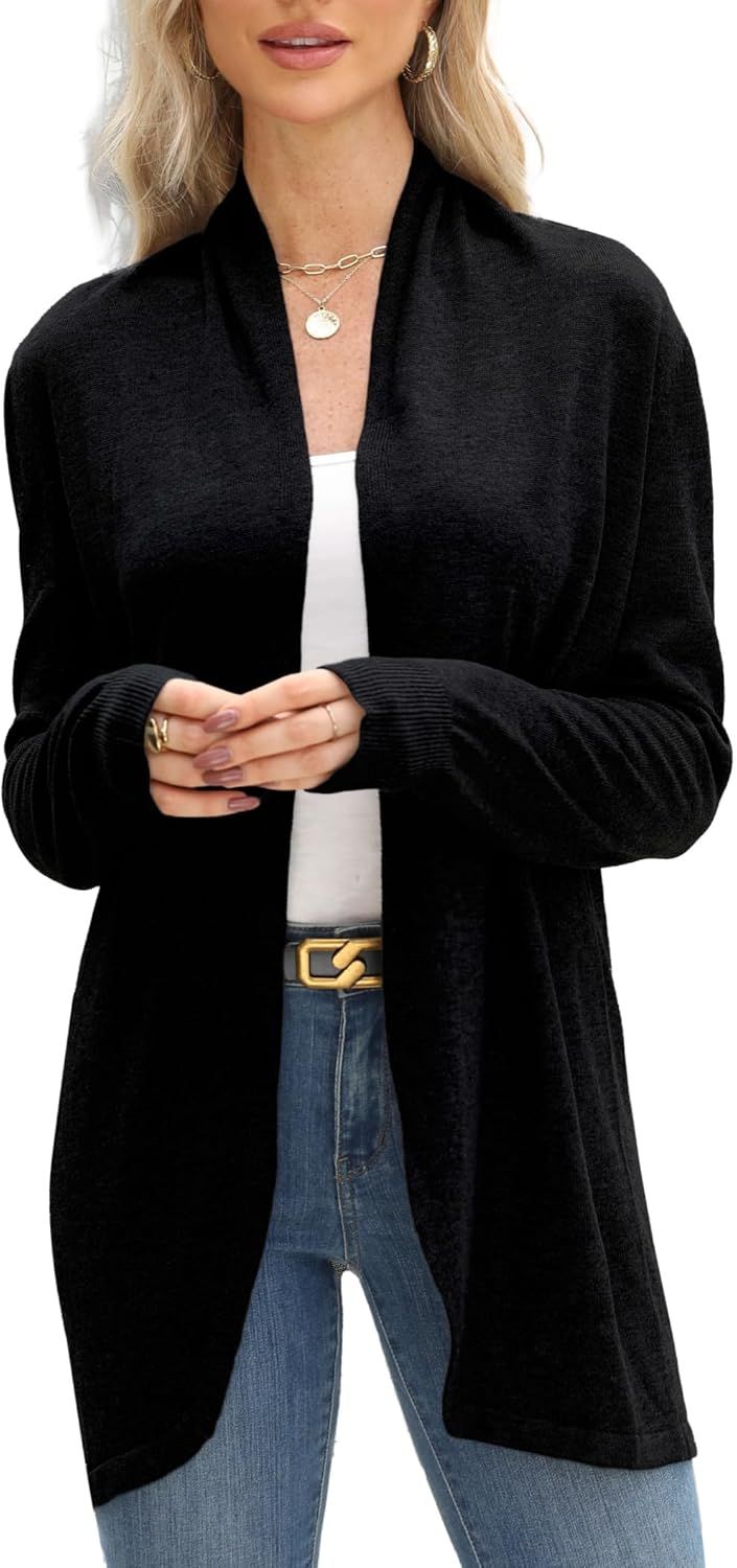 Cardigan Sweaters for Women Fashion Fall Lightweight Work Long Sleeve Tops Loose Casual Office Business Clothes