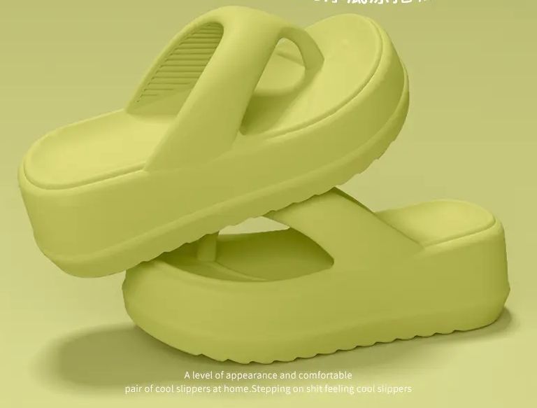 Summer new height-up women's flip-flops fashion trend everything with beach shoes slippers