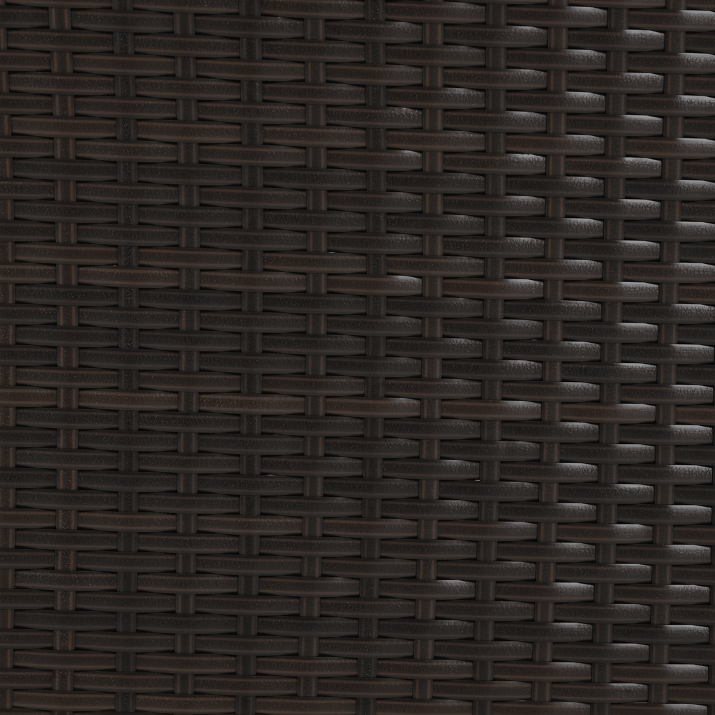 4-Piece Garden Furniture;  Patio Seating Set;  PE Rattan Outdoor Sofa Set;  Wood Table and Legs;  Brown and Beige