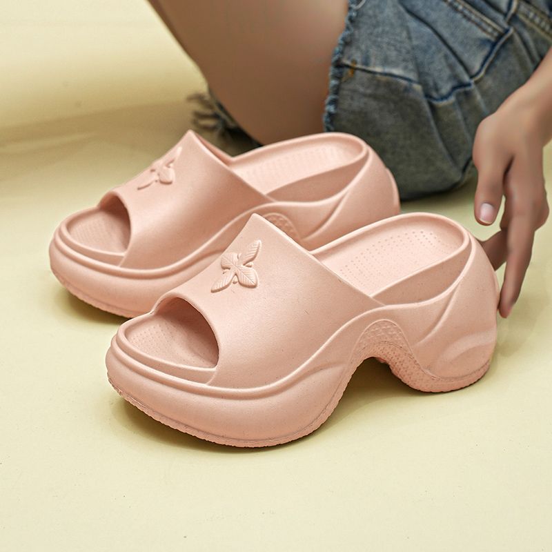 Summer new comfortable flat platform women's slippers platform platform sandals outdoor flip-flops