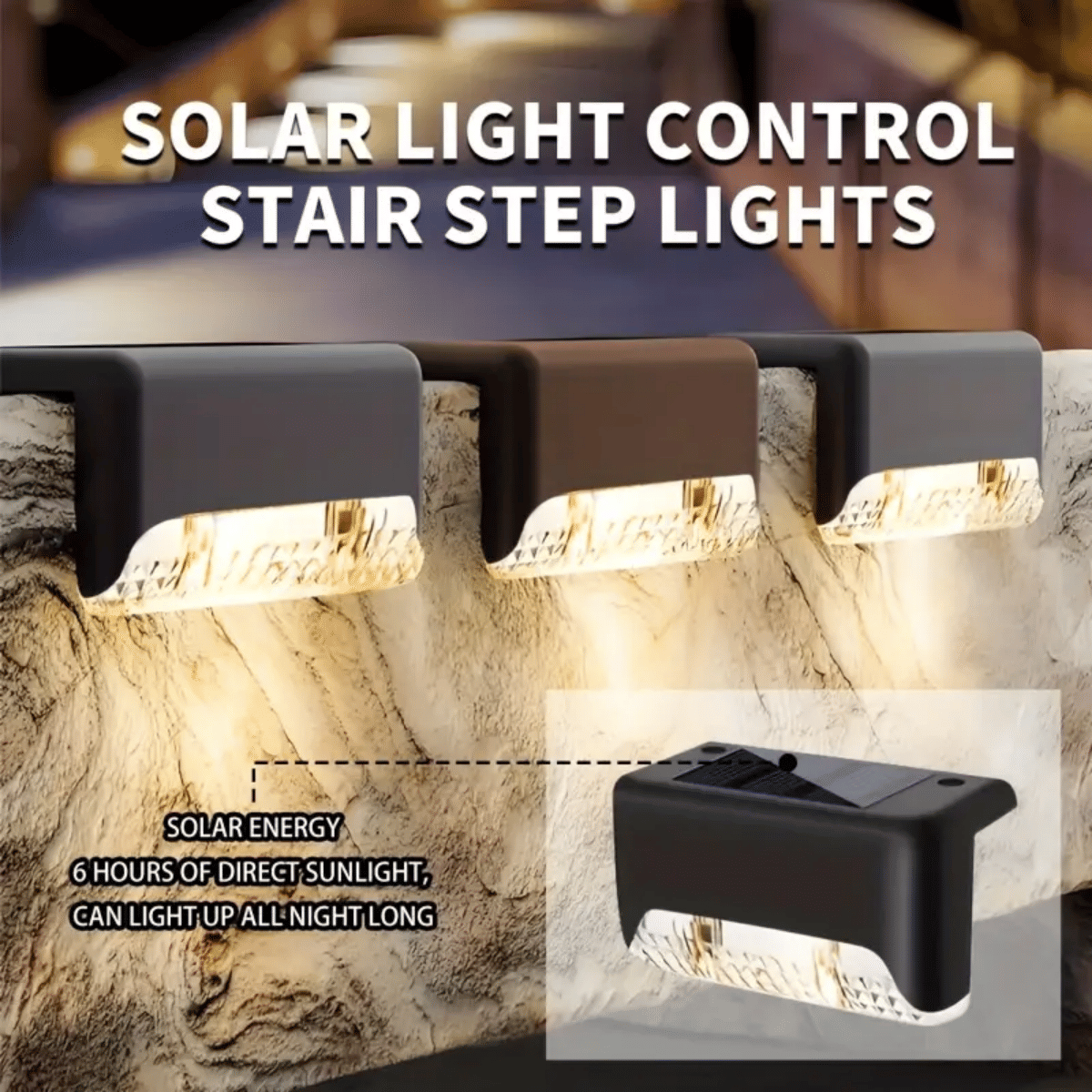 32PCS Solar Deck Lights Outdoor, Solar Step Lights Waterproof Led Solar lights for Outdoor Stairs, Step , Fence, Yard, Patio, and Pathway Family's Gifts (Warm White)