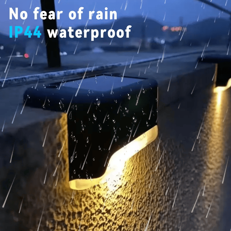 32PCS Solar Deck Lights Outdoor, Solar Step Lights Waterproof Led Solar lights for Outdoor Stairs, Step , Fence, Yard, Patio, and Pathway Family's Gifts (Warm White)