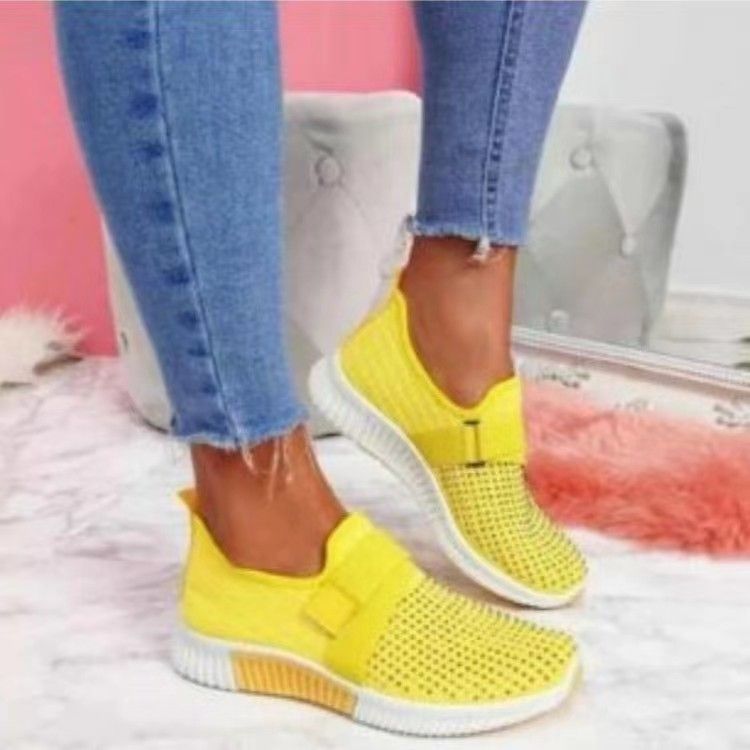 Platform Sneaker For Women, Slip-on Shoes With Orthopedic Sole Walking Shoes