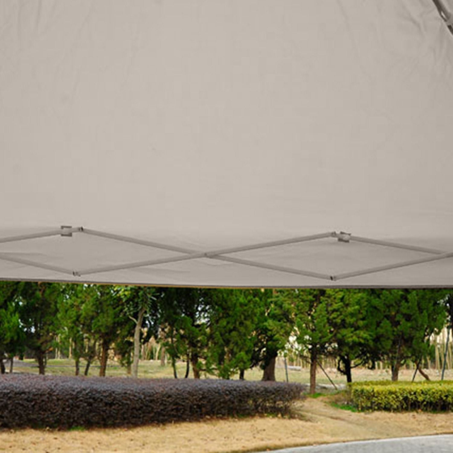 Outsunny 10x10 Pop Up Canopy Tent, Mesh Sidewalls, Adjustable Height, Carry Bag Included - Garden Patio Shade, Easy Setup