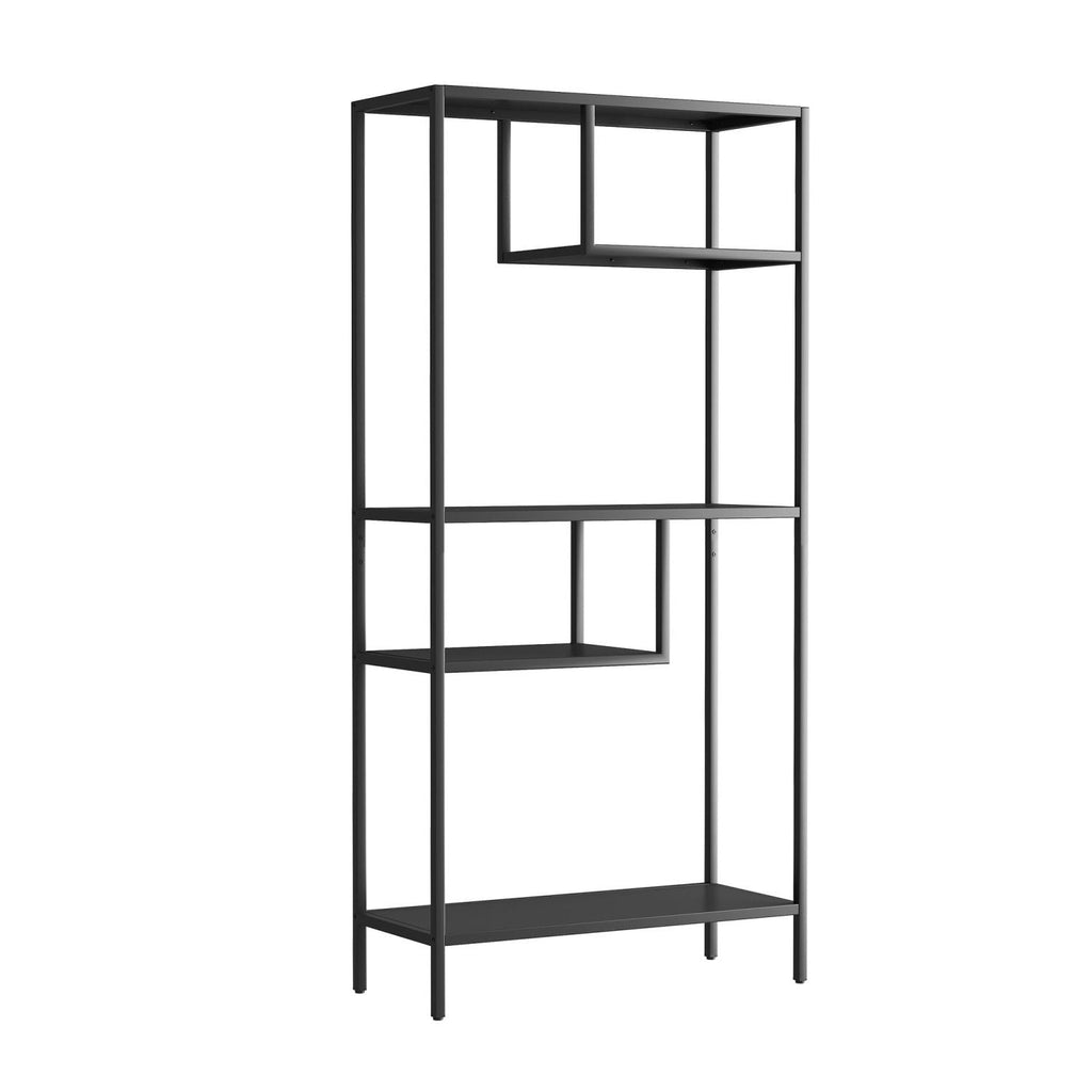 Modern Storage Shelf with 4 Compartments & Metal Legs, Freestanding Organizer,Book Shelves Display Shelves for Living Room, Bedroom, Home Office