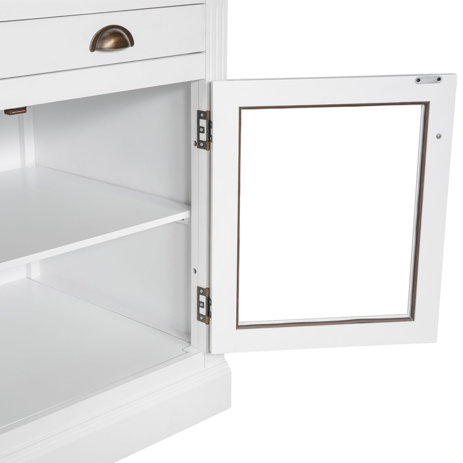 83.4"Tall Bookshelf with LED Lighting, Modern Bookcase with 2 Glass Doors and 1 Drawer,Storage Bookcase with Open Shelves for Living Room,Home Office,White