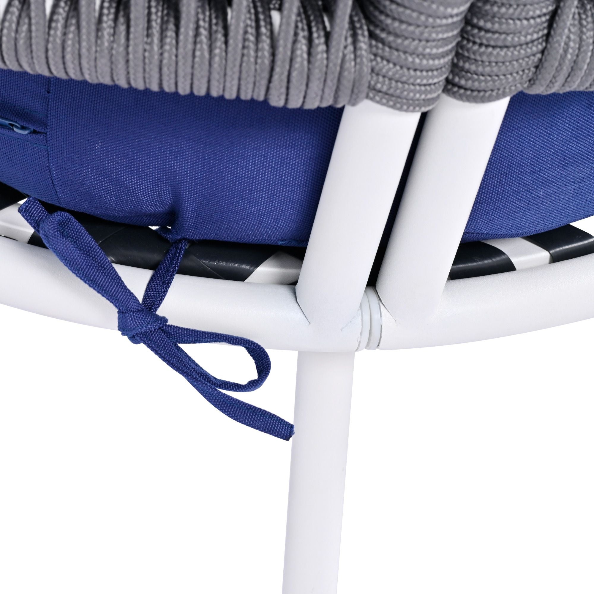 4-Piece Patio Furniture Set, Outdoor Furniture with Acacia Wood Table, Patio Conversation Set with Deep Seating & Thick Cushion for Backyard Porch Balcony