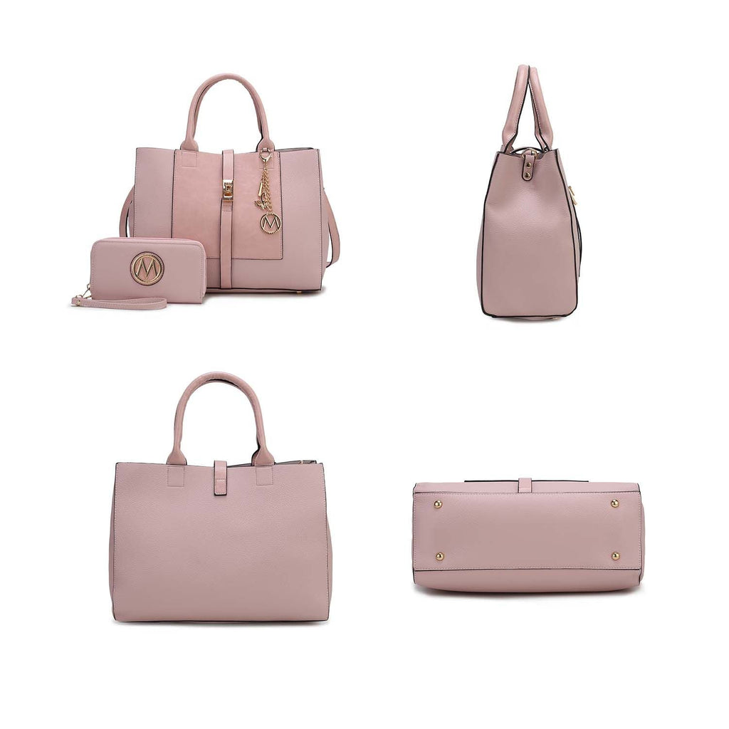 MKF Collection Yola Satchel Bag with Wallet Vegan Leather Women by Mia K