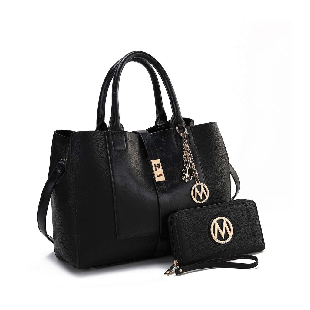 MKF Collection Yola Satchel Bag with Wallet Vegan Leather Women by Mia K