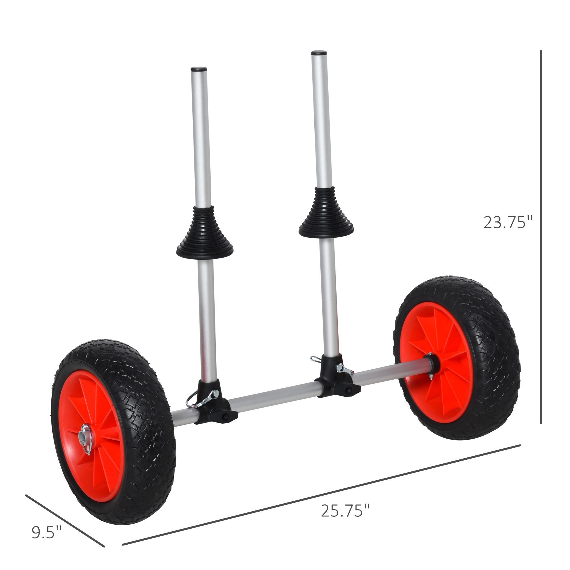 Kayak Cart Trolley with Aluminum Frame Adjustable Crossbar Large Tires for Easy Transport