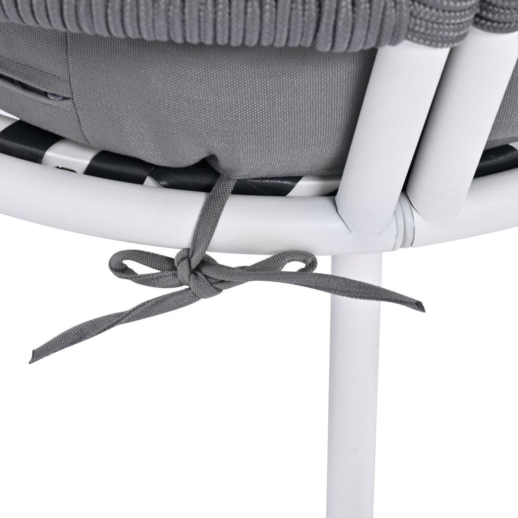 4-Piece Patio Furniture Set, Outdoor Furniture with Acacia Wood Table, Patio Conversation Set with Deep Seating & Thick Cushion for Backyard Porch Balcony