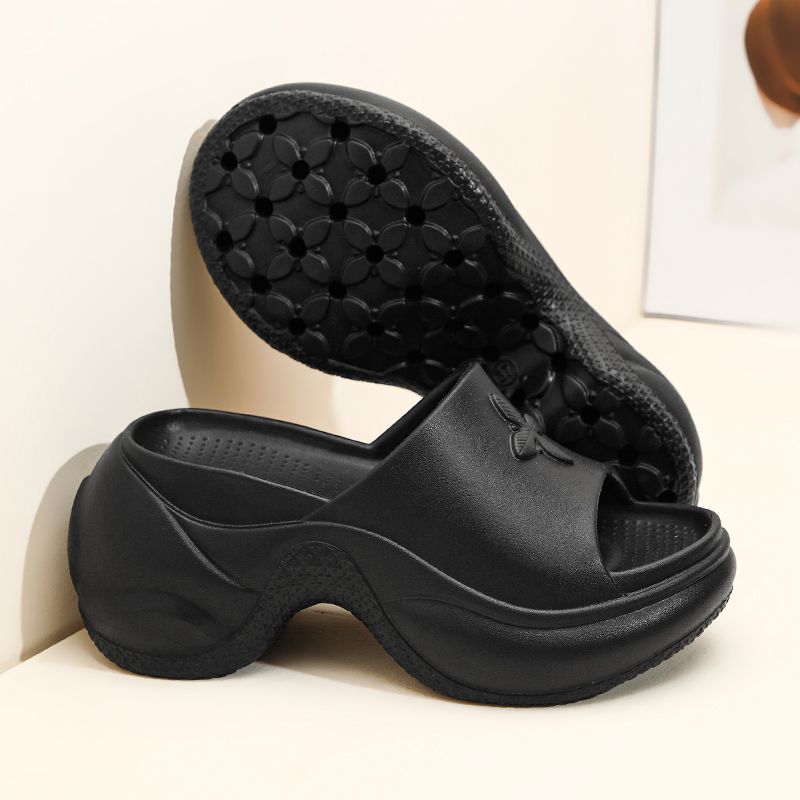 Summer new comfortable flat platform women's slippers platform platform sandals outdoor flip-flops