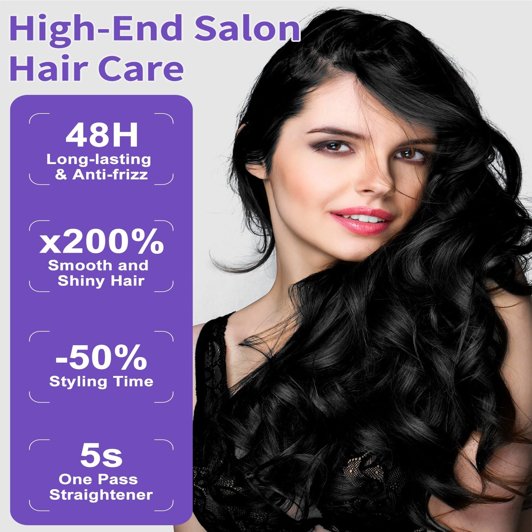 Steam Straighteners for Hair, Professional Salon Titanium Vapor Straightening Irons, High-end Salon Water Light Steam Flat Iron | 24 Hour Anti-frizz | Make Hair Smooth and Adds Shine