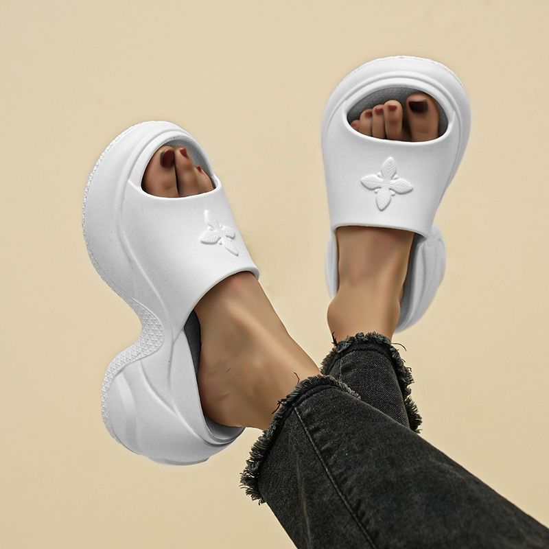 Summer new comfortable flat platform women's slippers platform platform sandals outdoor flip-flops