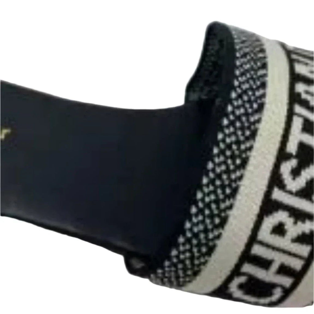 FASHION EMBROIDERED SLIDE SANDALS