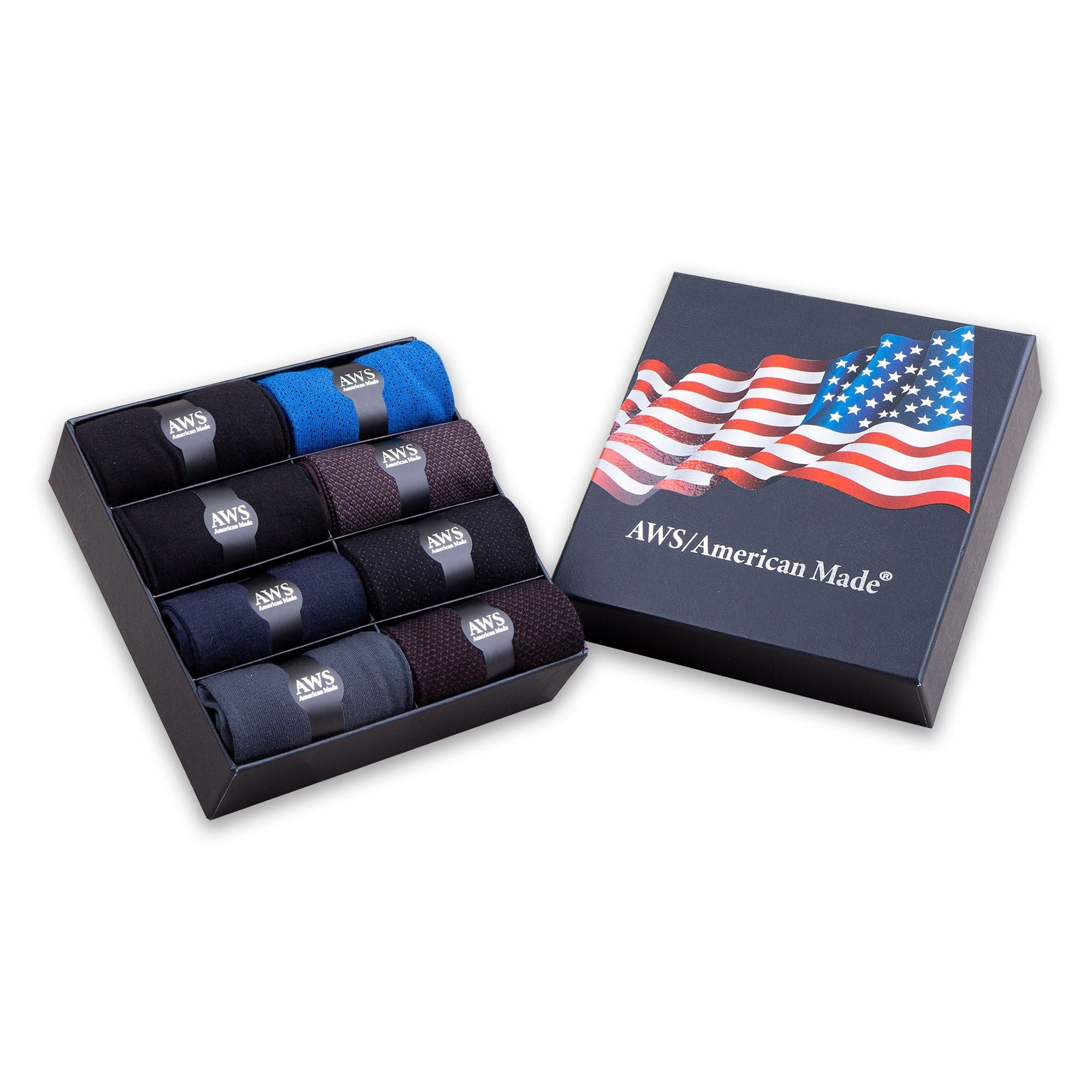 Men's Bamboo Rayon Dress Socks 8 Pairs Assorted Colors Size 8-11.5 Soft Odor-Free Eco-Friendly