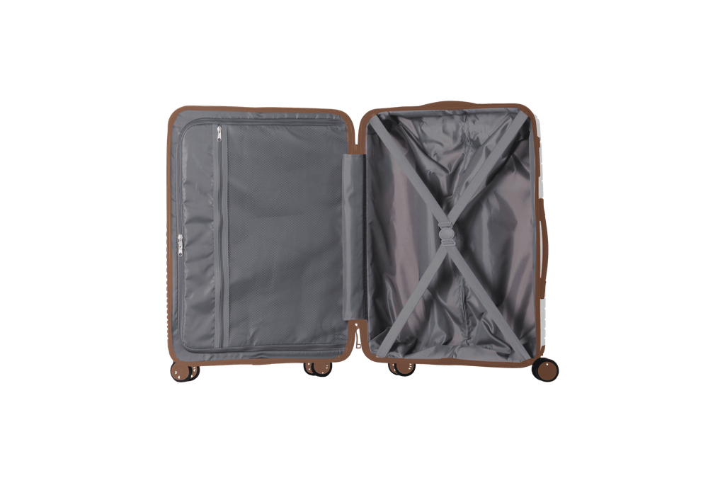 Luggage Set 3 Piece, PP Hardshell Carry on Suitcase with Spinner Wheels & TSA Lock, Lightweight Suitcases for Business, Trip, (20"/24"/28"), White