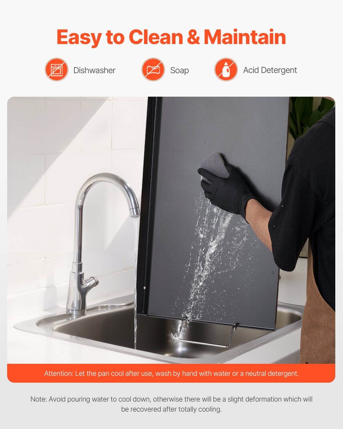 24x16 in Flat Top Griddle Carbon Steel Universal BBQ Grill Pan Cookware