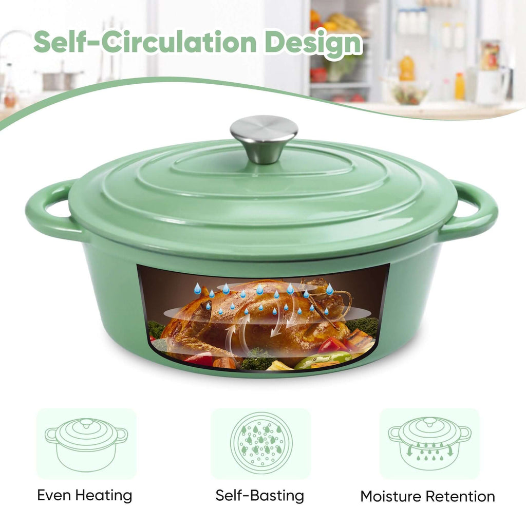 Cast iron soup POTS are suitable for various tools, such as ceramic, gas, induction cookers or barbecue grills. It can be used for cooking, baking and refrigeration.