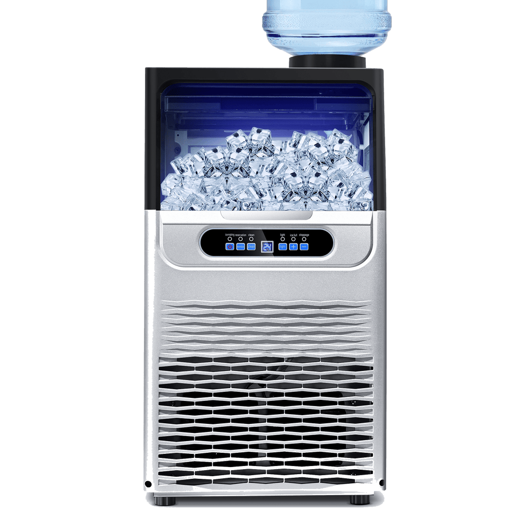 Commercial Ice Maker Machine, 80-110LBS/24H Under Counter Ice Maker, Stainless Steel Freestanding Ice Machine,Self-Cleaning, 2 Water Inlet Modes,Ideal for Restaurant,Home,Bar