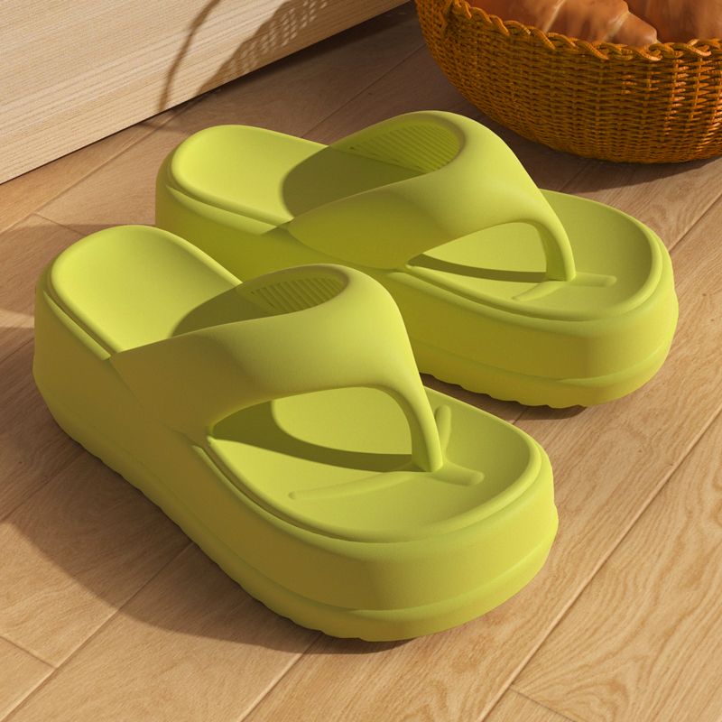 Summer new height-up women's flip-flops fashion trend everything with beach shoes slippers
