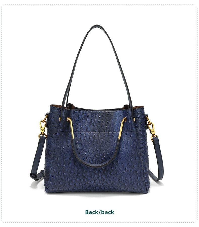 Light Luxury Hundred Shoulder Bag New Camel Bird Pattern Bucket Bag Senior Texture Handheld Casual Large Bag Temperament Women's Bags