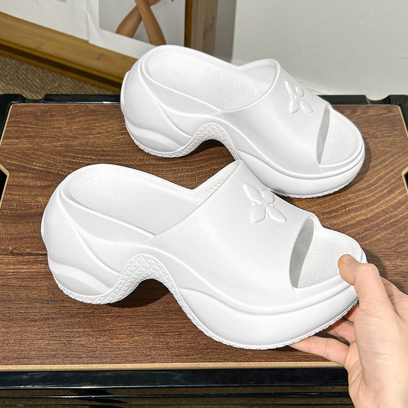 Summer new comfortable flat platform women's slippers platform platform sandals outdoor flip-flops