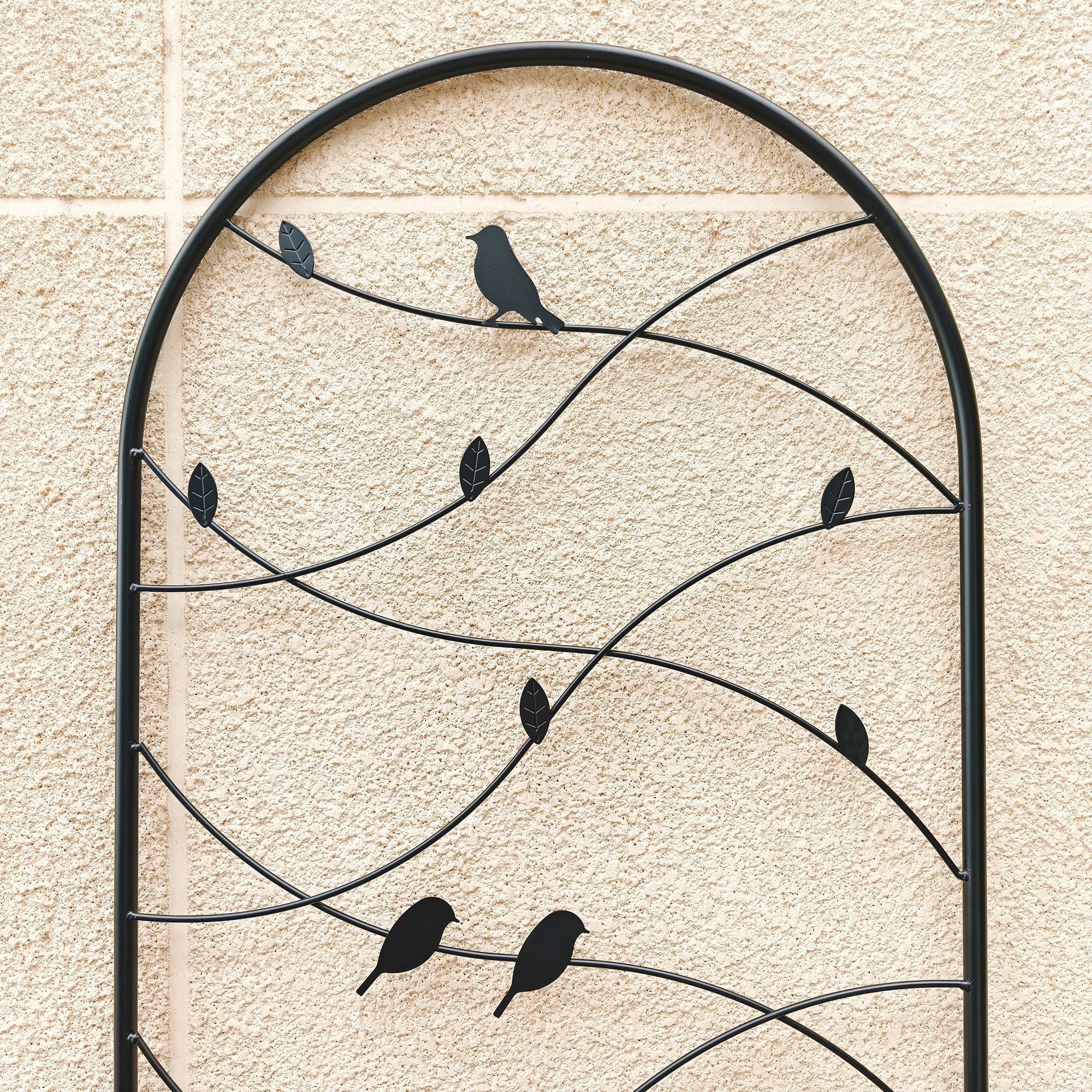 4 Pack Metal Garden Trellis 71" x 19.7" Rustproof Trellis for Climbing Plants Outdoor Flower Support Bird Deco Black