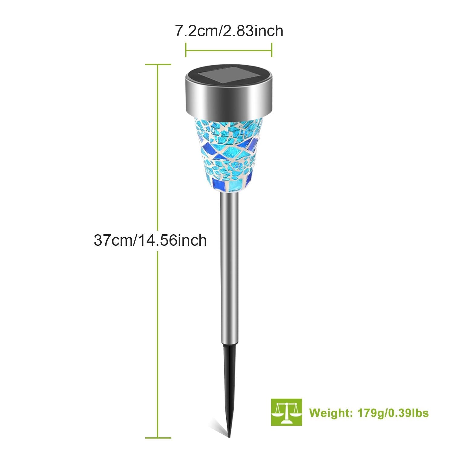 6Packs Solar Garden Lights Outdoor Solar Pathway Lights IP44 Water-resistant Landscape Lights 8Hrs Lawn Lamps for Yard Driveway Walkway