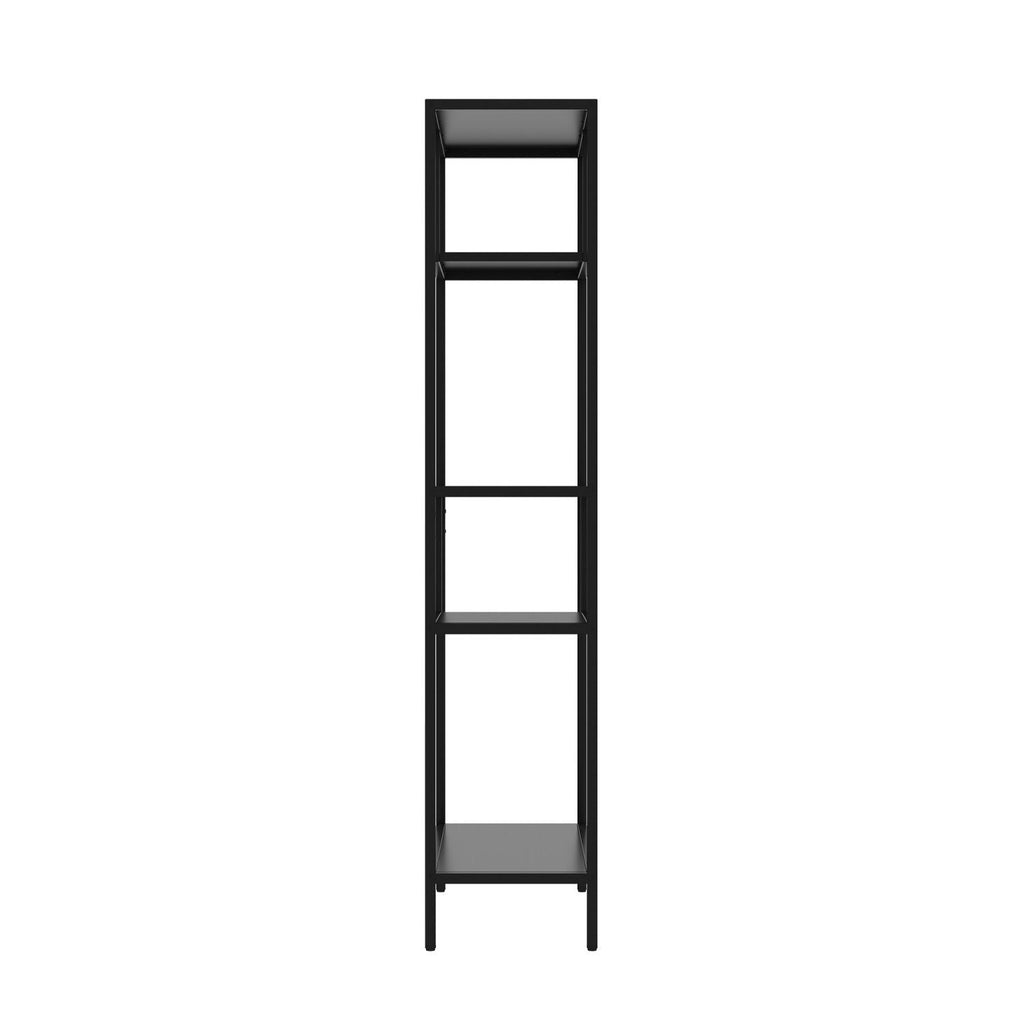 Modern Storage Shelf with 4 Compartments & Metal Legs, Freestanding Organizer,Book Shelves Display Shelves for Living Room, Bedroom, Home Office