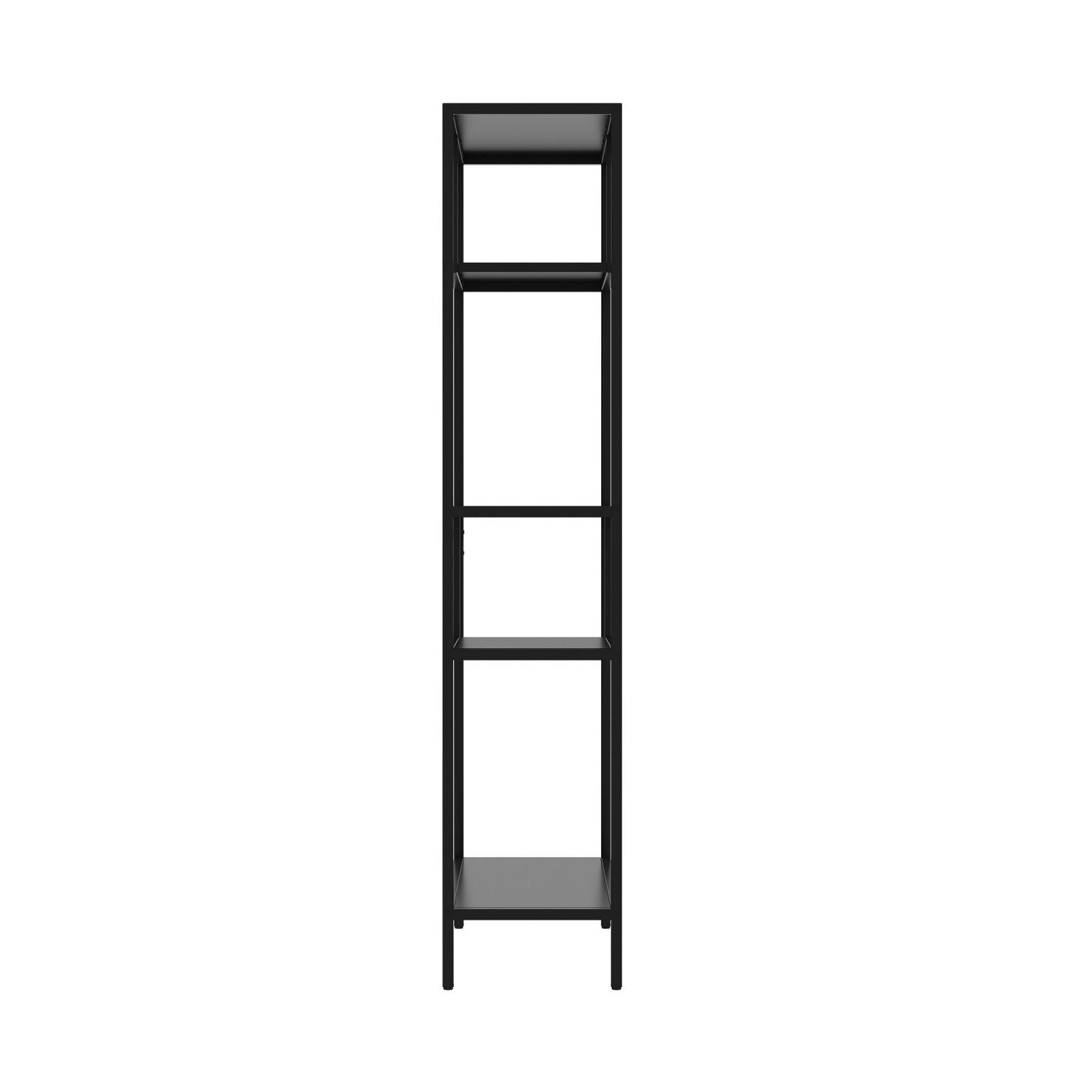 Modern Storage Shelf with 4 Compartments & Metal Legs, Freestanding Organizer,Book Shelves Display Shelves for Living Room, Bedroom, Home Office