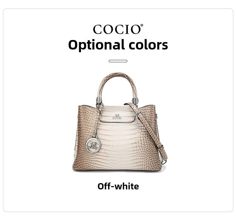 New Himalayan White Handbag Premium Texture Crocodile Cross Border Women's Bag Multi Compartment Women's Bag