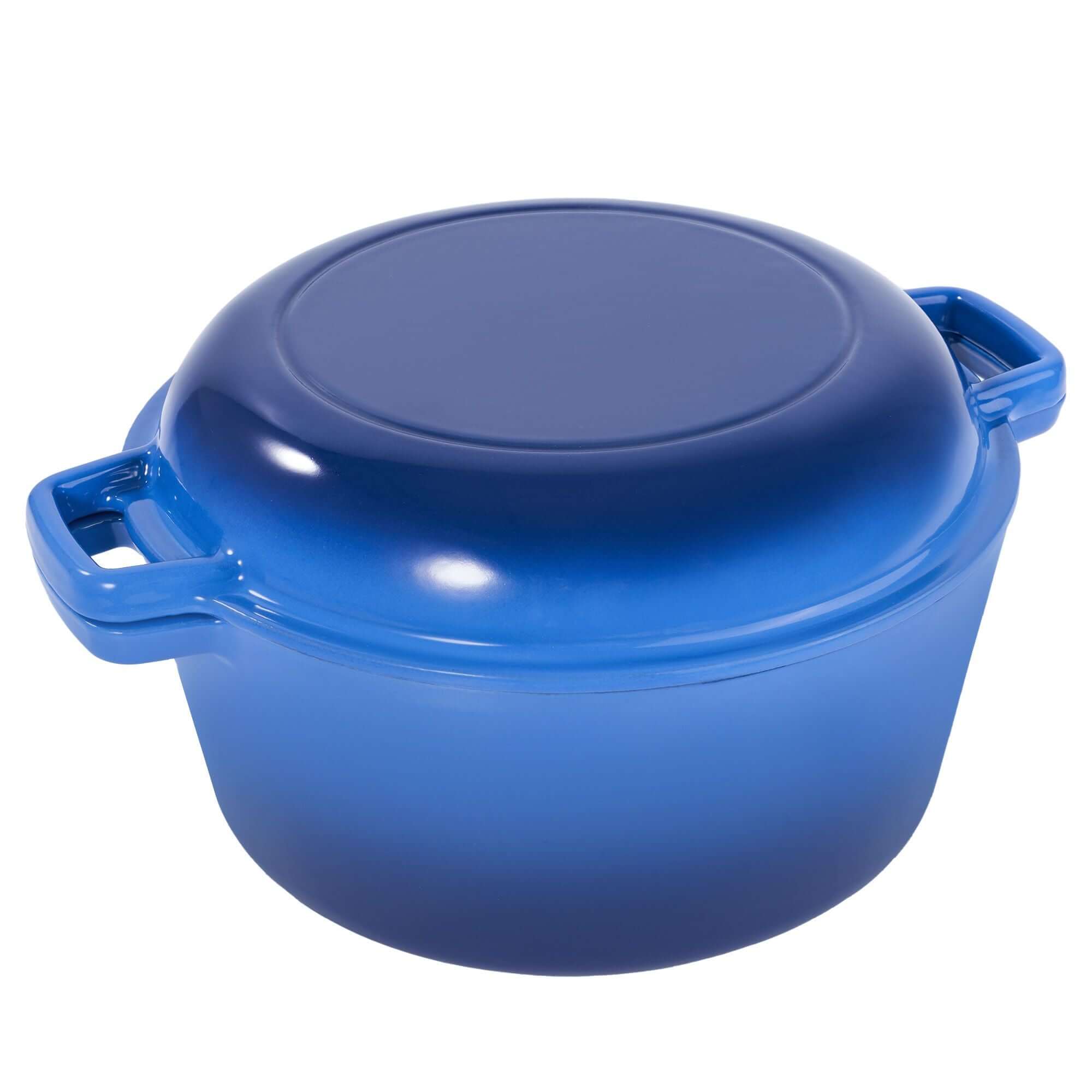 Enameled Cast Iron Dutch Oven with Serving Lid + ENCLOSED THERMAL CIRCLE Design