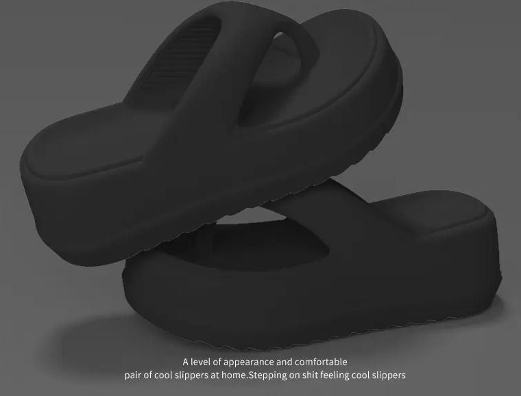 Summer new height-up women's flip-flops fashion trend everything with beach shoes slippers