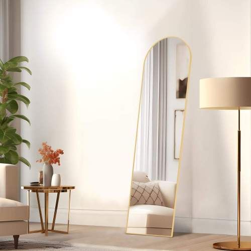 Floor Standing Mirror, Wall Mirror with Stand Aluminum Alloy Thin Frame,21''*64''