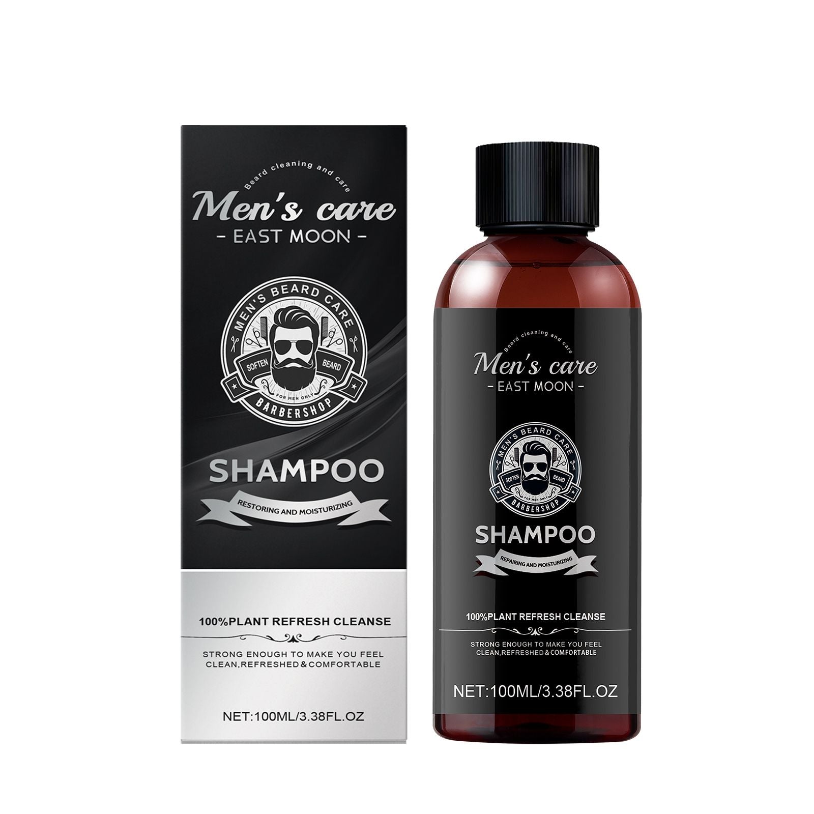 East Moon Facial Hair Shampoo Men's Facial Hair Gentle Cleansing Moisturizing Refreshing Facial Hair Care Shampoo