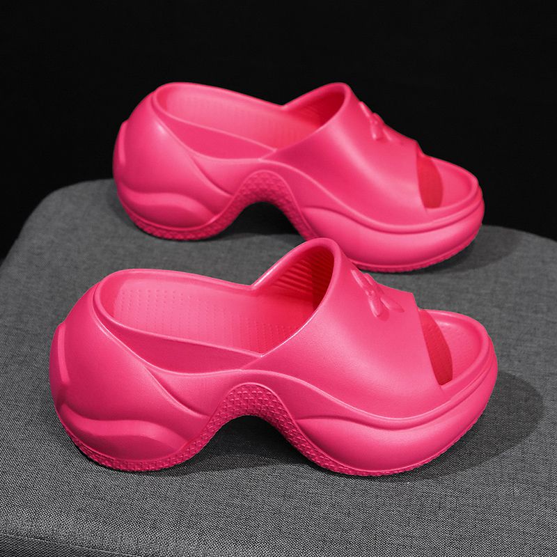 Summer new comfortable flat platform women's slippers platform platform sandals outdoor flip-flops