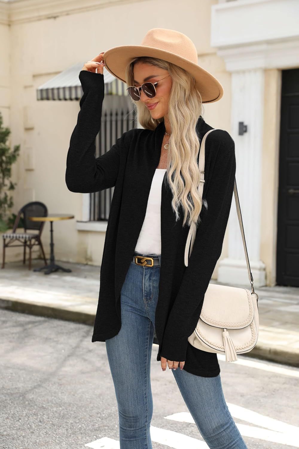 Cardigan Sweaters for Women Fashion Fall Lightweight Work Long Sleeve Tops Loose Casual Office Business Clothes