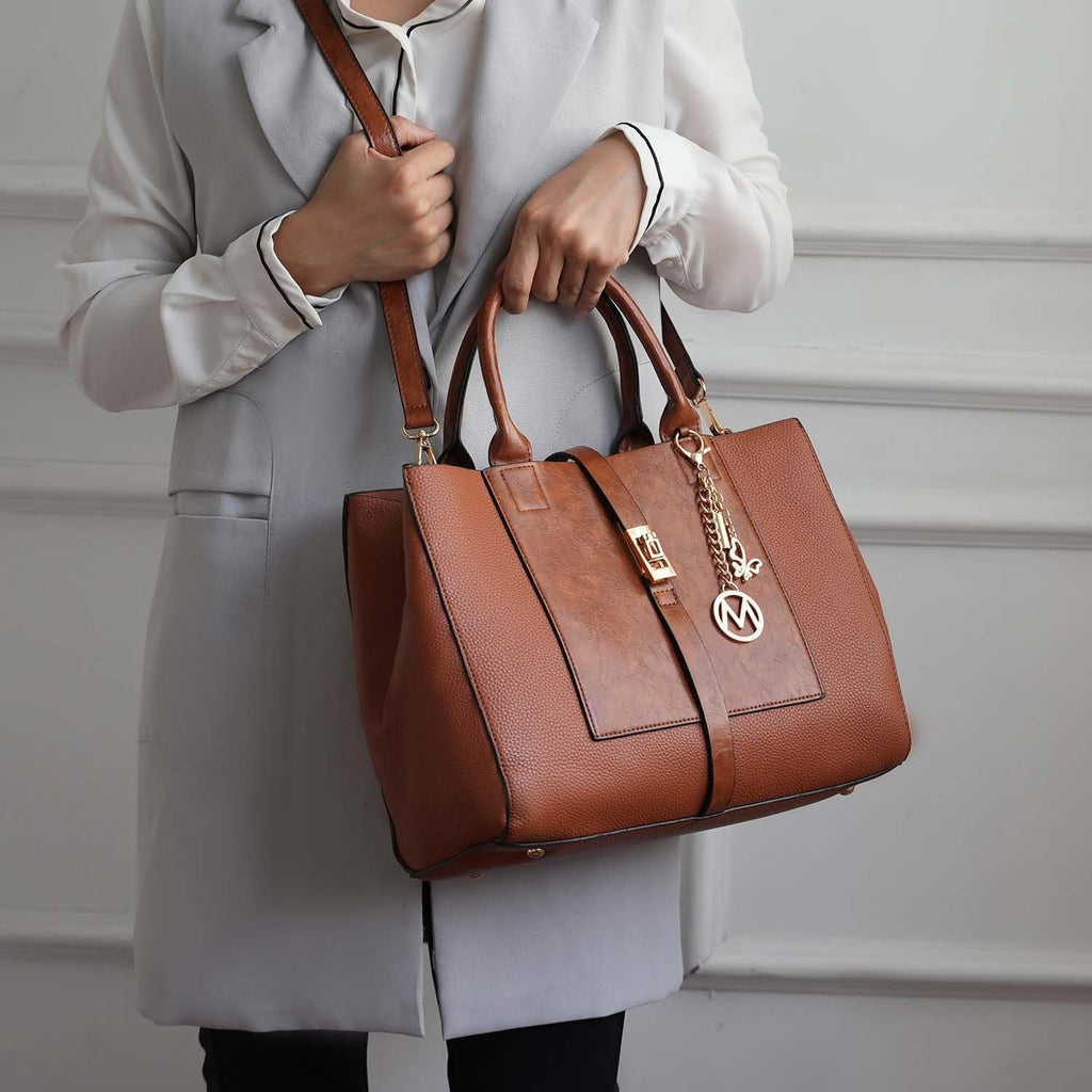 MKF Collection Yola Satchel Bag with Wallet Vegan Leather Women by Mia K