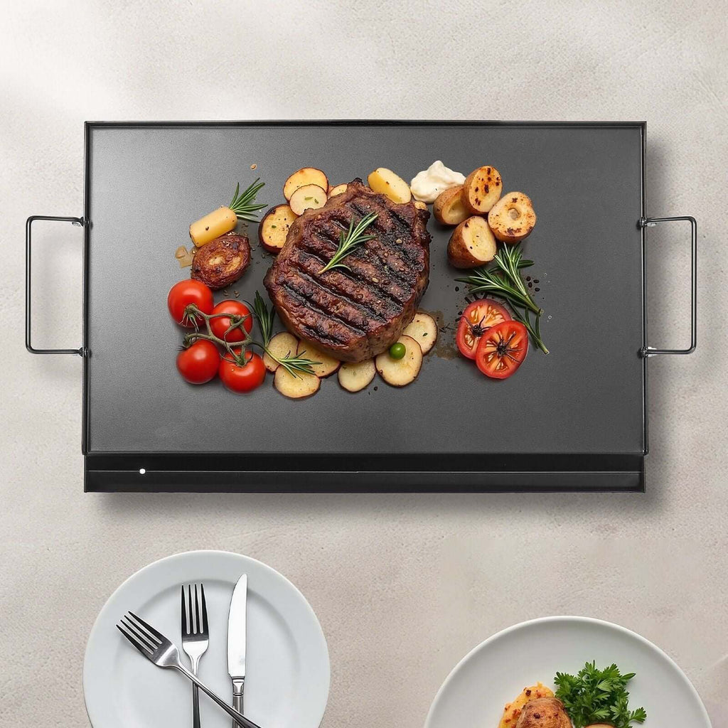 24x16 in Flat Top Griddle Carbon Steel Universal BBQ Grill Pan Cookware