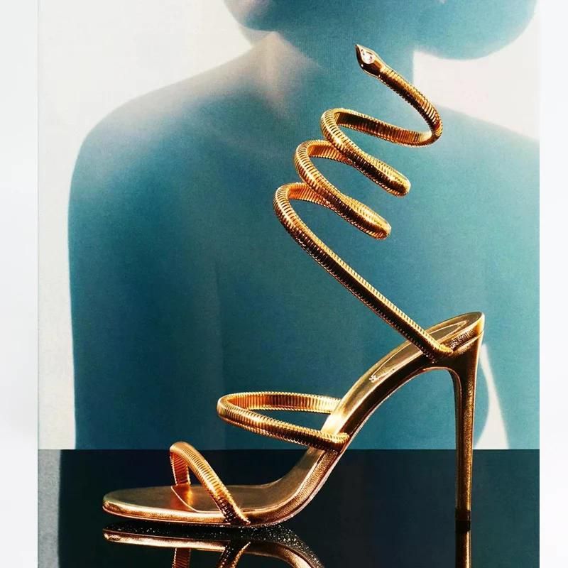 Eilyken Summer Street Style Ankle Strap Open Toe Narrow Band Women Sandals Thin High Heels Stripper Sexy Banquet Shoes