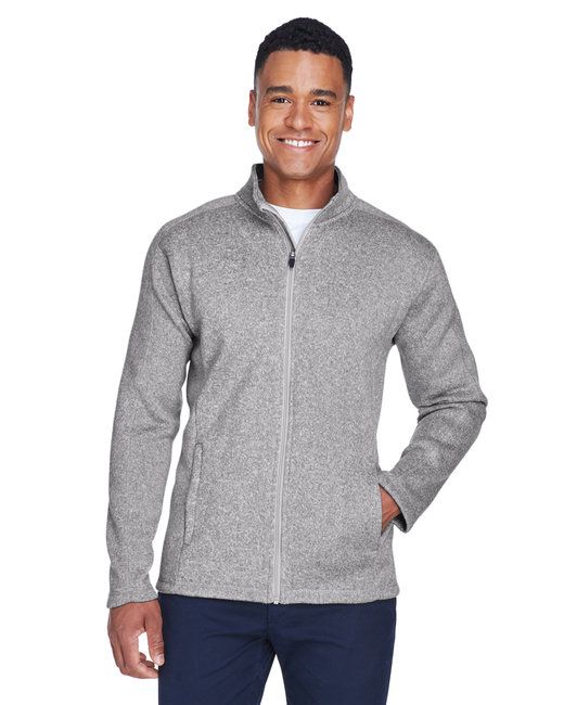 Men's Bristol Full-Zip Sweater Fleece Jacket - GREY HEATHER - S