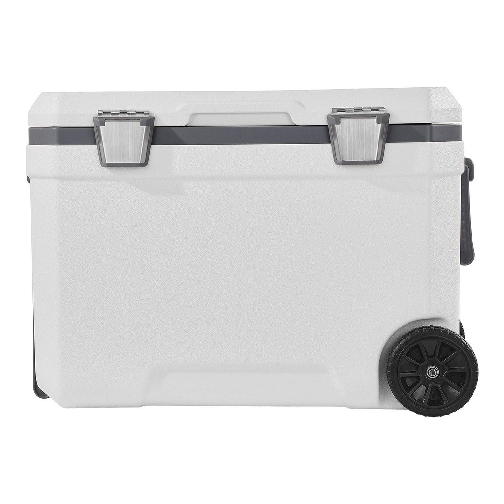 Portable Cooler 45 QT Insulated Wheeled Cooler 64 Can Capacity with Cup Holder
