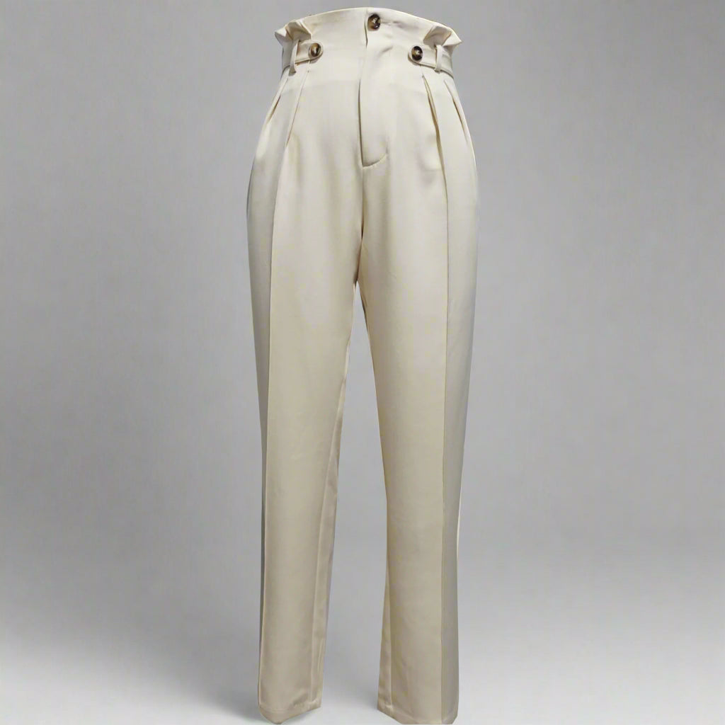 Women's Solid Color Wide-Leg Pants