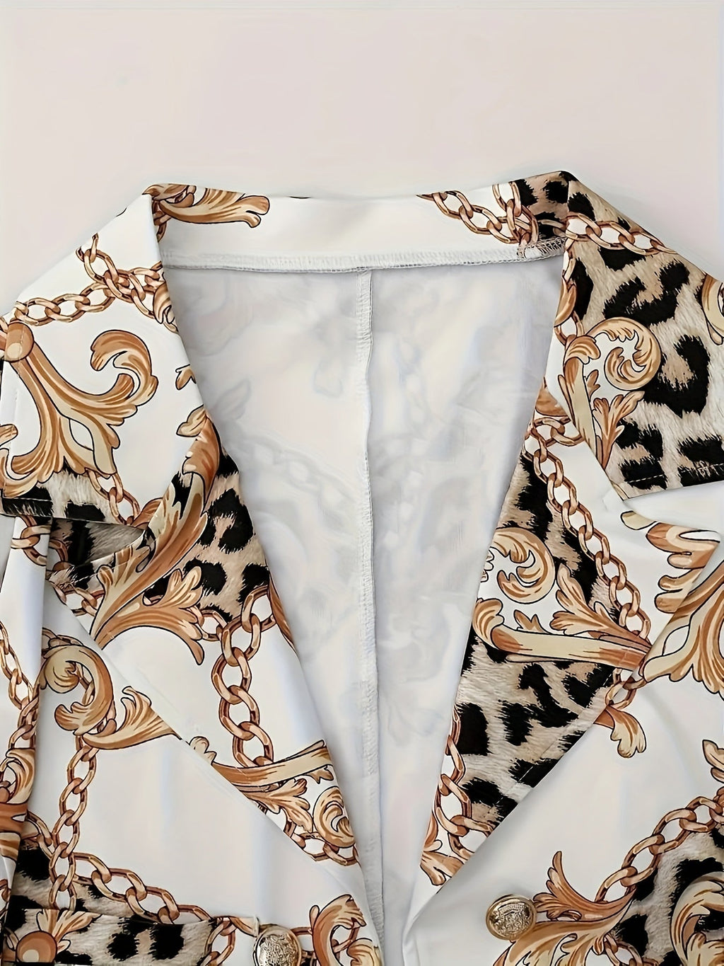 Geometric Print Two-Piece Blazer Set