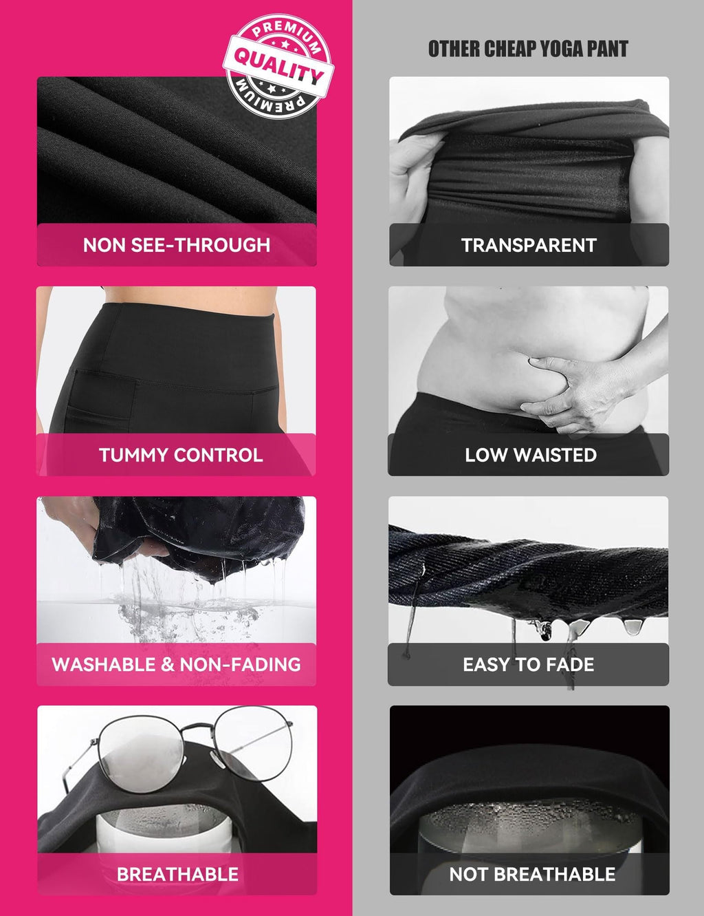 Cropped High-Rise Yoga Pants â€?Diagonal Pockets & Variegated Print