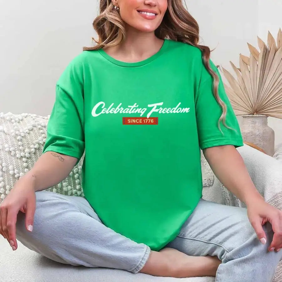 4th of July T-Shirt â€?Celebrating Freedom Since 1776 Patriotic Tee