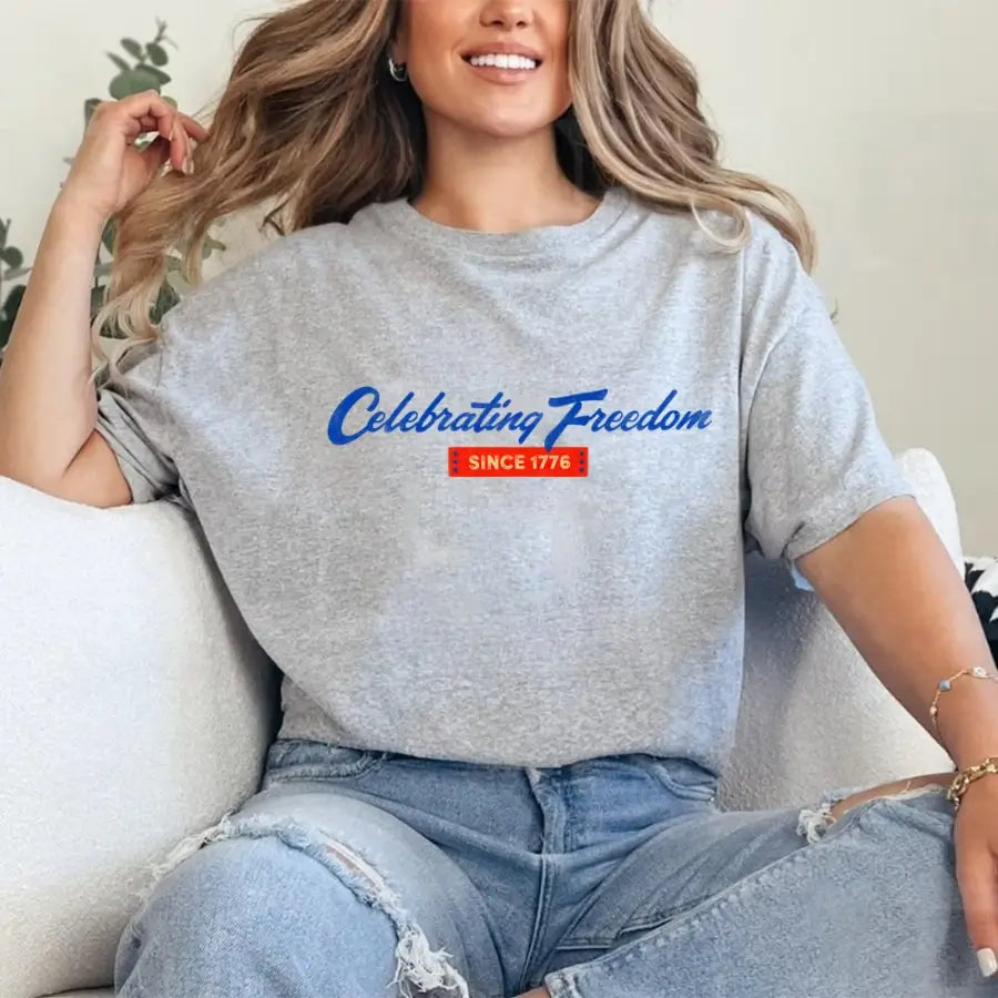 4th of July T-Shirt â€?Celebrating Freedom Since 1776 Patriotic Tee