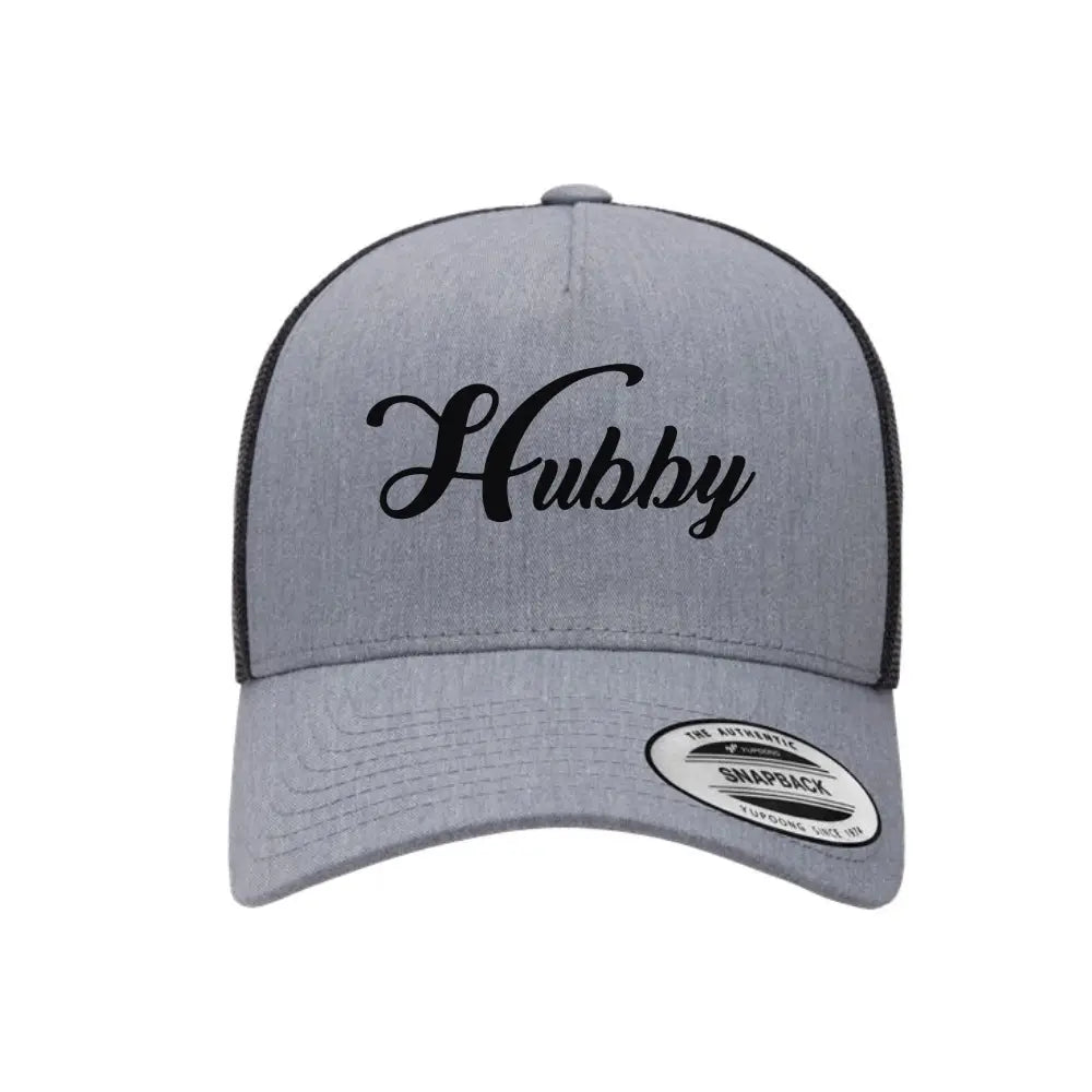 Embroidered Hubby Trucker Hat â€?Classic Mesh Cap for Wedding or Anniversary