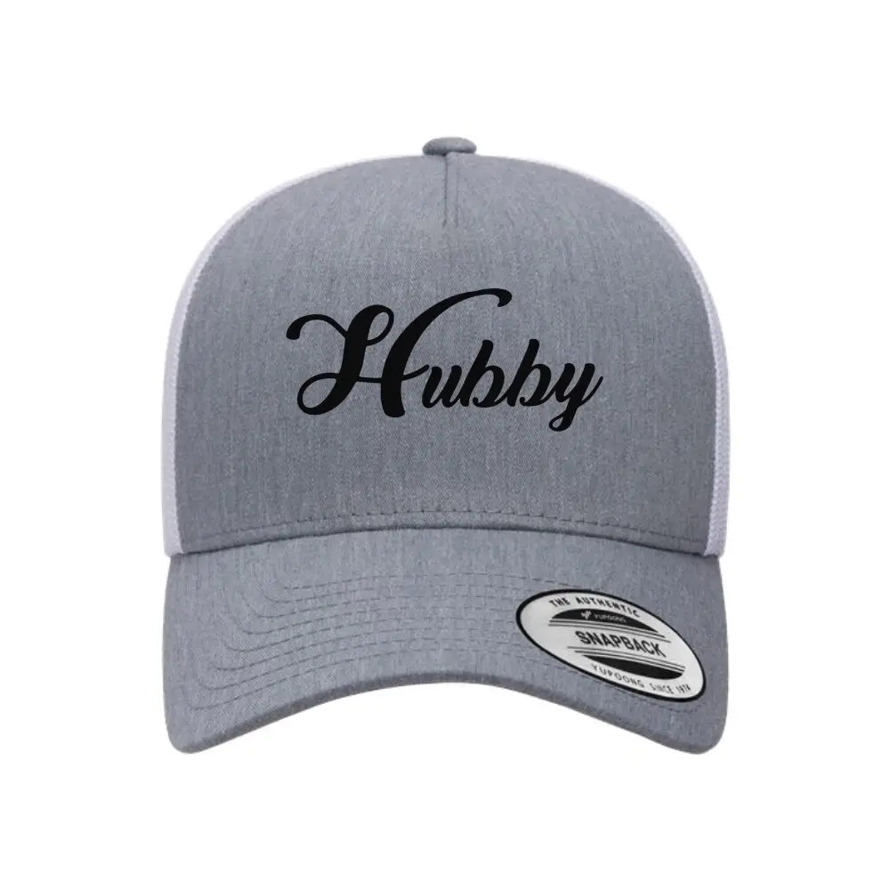 Embroidered Hubby Trucker Hat â€?Classic Mesh Cap for Wedding or Anniversary